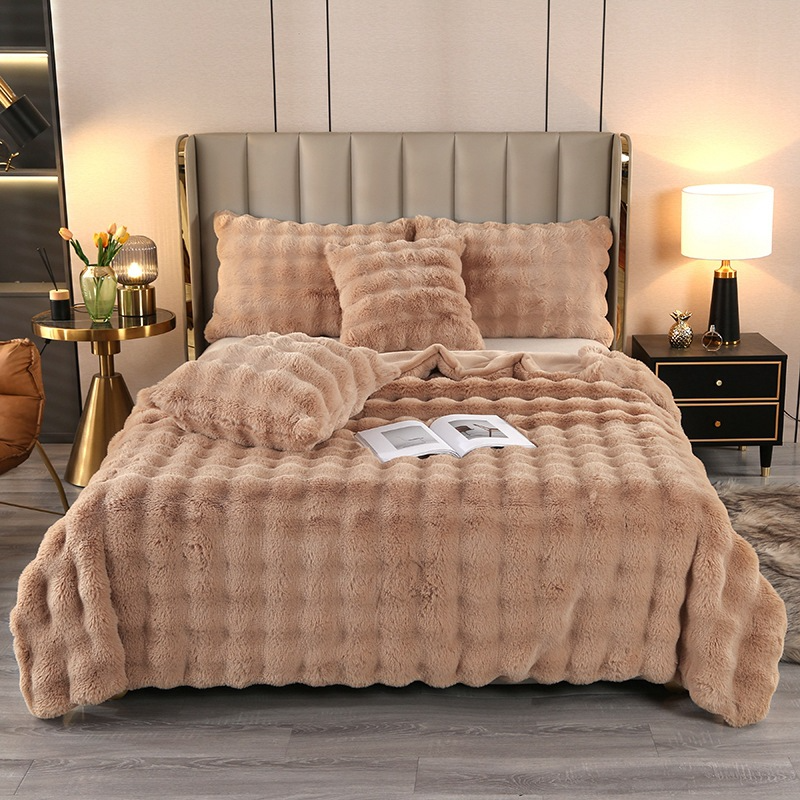 FluffyBlanket - Ekstra Tykk Sofa Og Seng Vinter Teppe