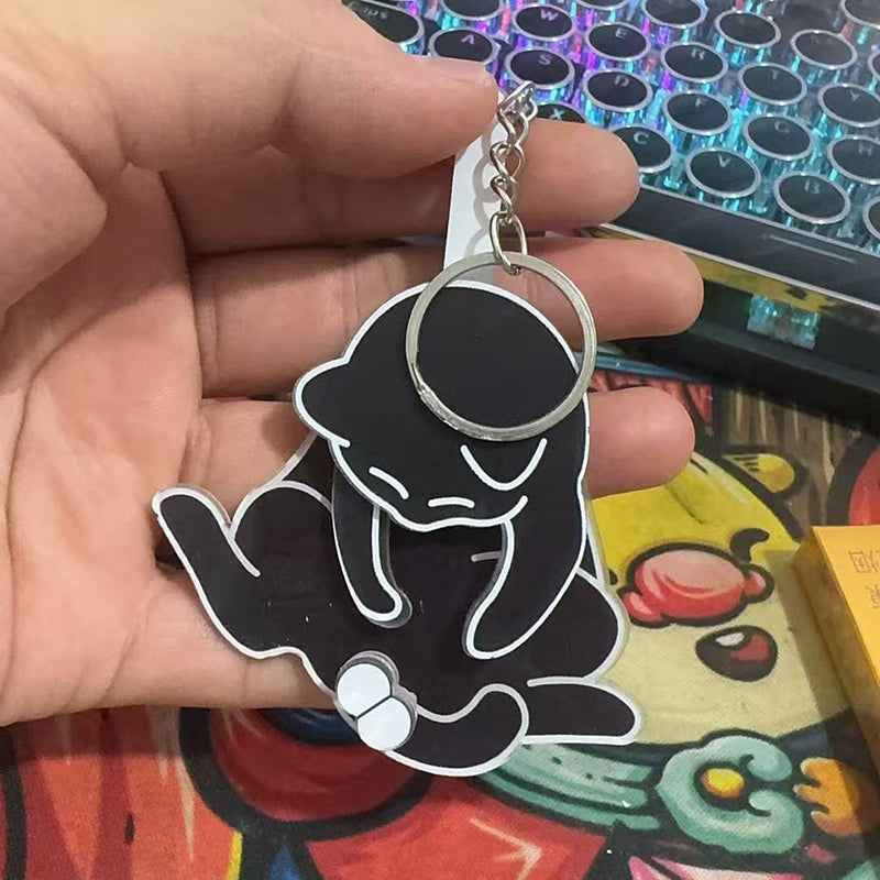 CatKeychain 1+1 GRATIS: Morsom Leken Unik Katt Nøkkelring Tilbehør