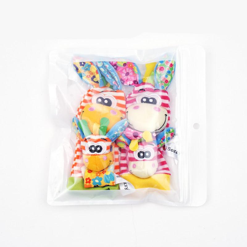 Kletshuts™ RattleToy 1+1 GRATIS: Myke Dyr Baby Håndledd Og Fot Sokker Rangle Leke Sett