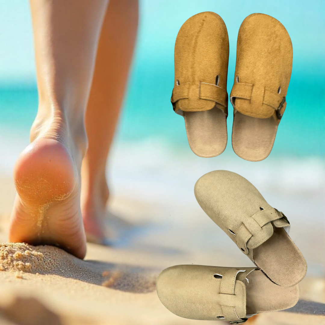 Happy™ ClassySandals: Komfortabel Klassisk Stil Lukket Tå Flate Sandaler