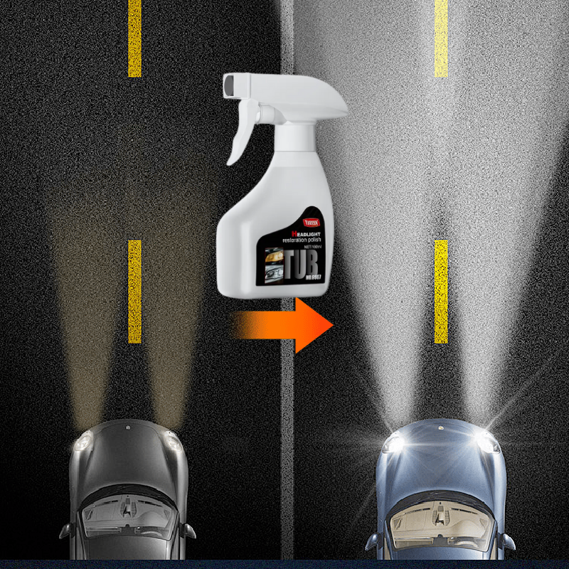 HeadlightSpray 1+1 GRATIS: Enkel Å Bruke Bilfrontlys Rengjøring Spray Sett