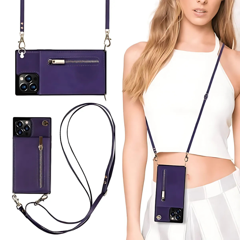 Icone™ PhoneWallet: Crossbody Telefon Etui Lommebok Og Kortholder