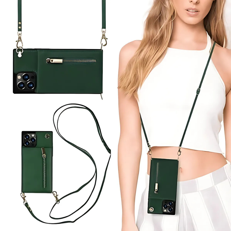 Icone™ PhoneWallet: Crossbody Telefon Etui Lommebok Og Kortholder