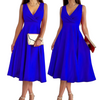 Icone™ ElegantDress: V-hals Elegant Damekjole Med Belte