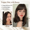 Rose® WigBangs 1+1 GRATIS: Sømløs Parykk Naturlig Utseende Hår Pannelugg Utvidelser
