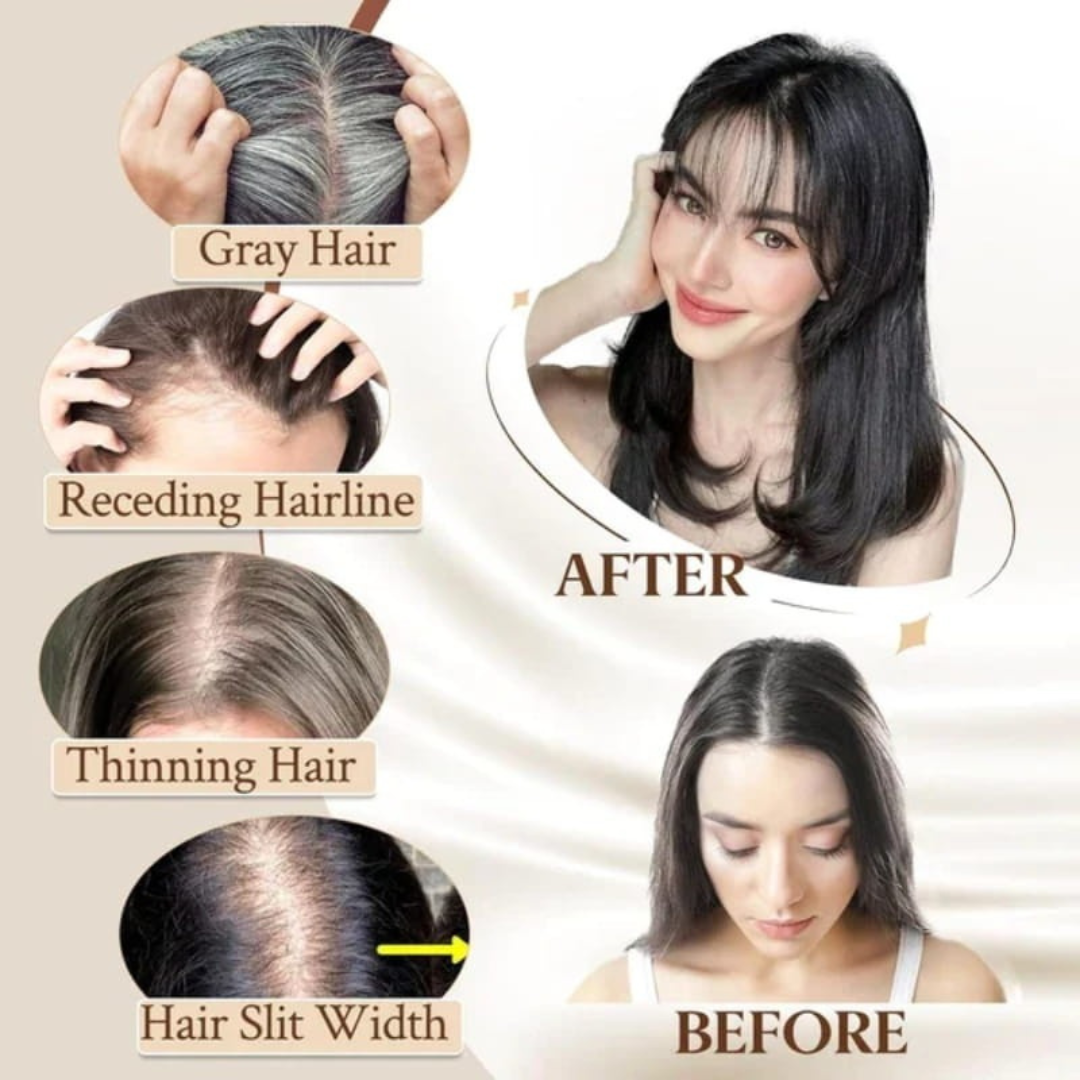 Rose® WigBangs 1+1 GRATIS: Sømløs Parykk Naturlig Utseende Hår Pannelugg Utvidelser