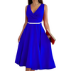 Icone™ ElegantDress: V-hals Elegant Damekjole Med Belte