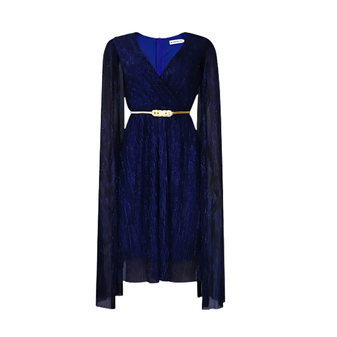Icone™ ElegantDress: V-hals Elegant Damekjole Med Belte