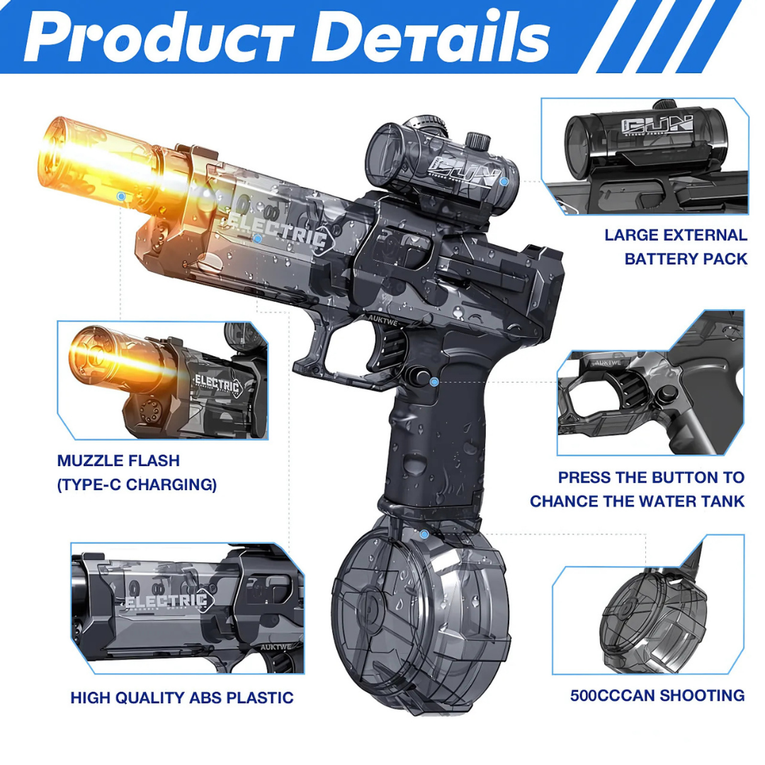 Kletshuts™ WaterGun: Langdistanse Skyting Elektrisk Vannpistol
