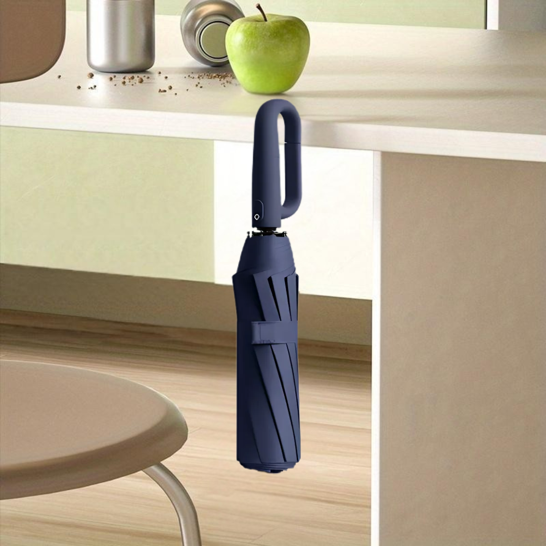 FoldingUmbrella: Automatisk 20 Ben Ringespenn Håndtak Sammenleggbar Paraply