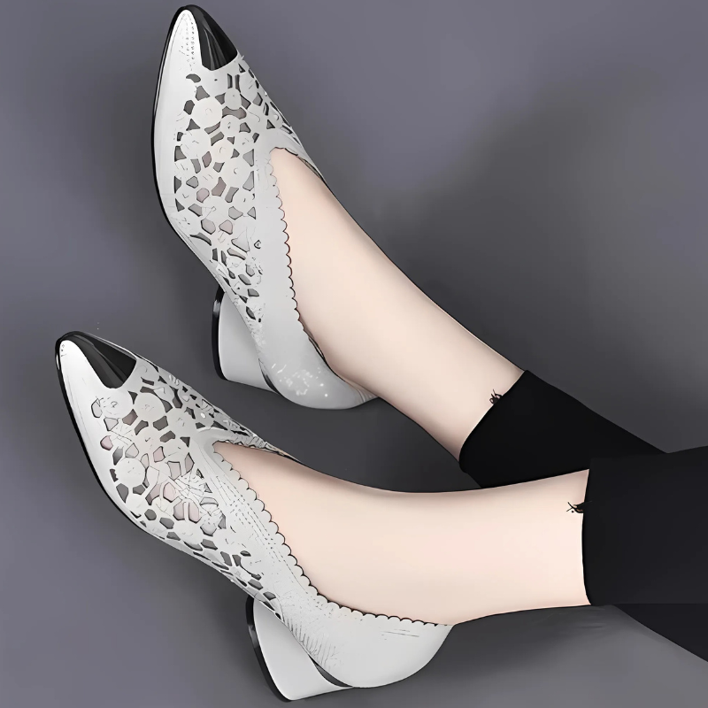 Happy™ GlimmerShoes: Mesh Hæler Sko Med Krystall Aksenter