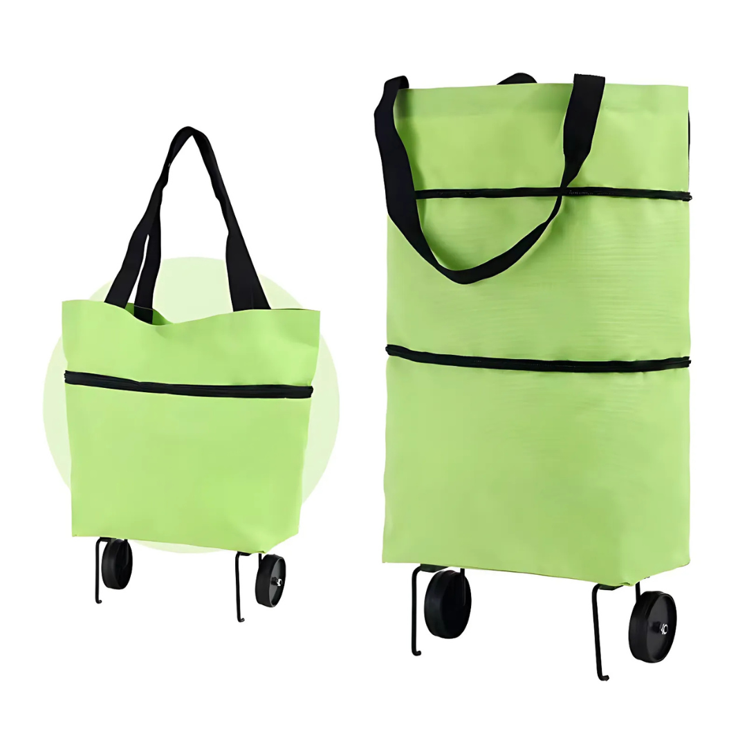 Icone™ GroceryBag 1+1 GRATIS: Stor Kapasitet Handlepose Med Sammenleggbare Hjul