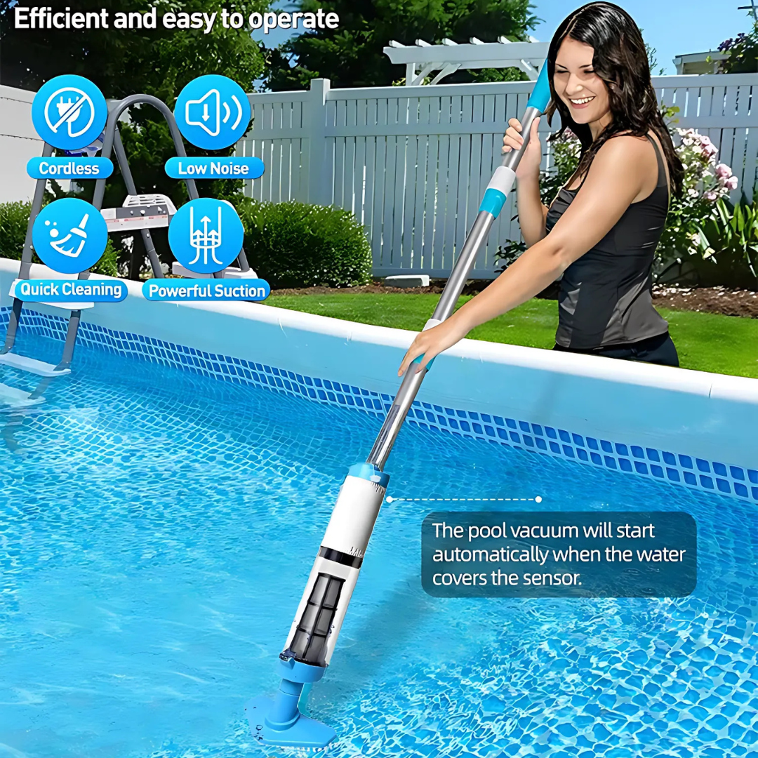 Cleaner Pro° PoolCleaner: Oppladbar Håndholdt Bassengstøvsuger