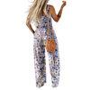 Icone™ PrintedJumpsuit: Full Lengde Komfortabel Casual Løs Trykt Jumpsuit