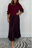 Icone™ PleatedDress: Langermet Topp Med Elegant Plissert Bunn Kjole