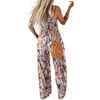 Icone™ PrintedJumpsuit: Full Lengde Komfortabel Casual Løs Trykt Jumpsuit