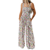 Icone™ PrintedJumpsuit: Full Lengde Komfortabel Casual Løs Trykt Jumpsuit