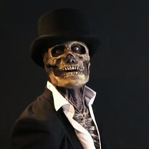 SkeletonMask: Realistisk Skummelt Skjelett Halloweenmaske Kostyme