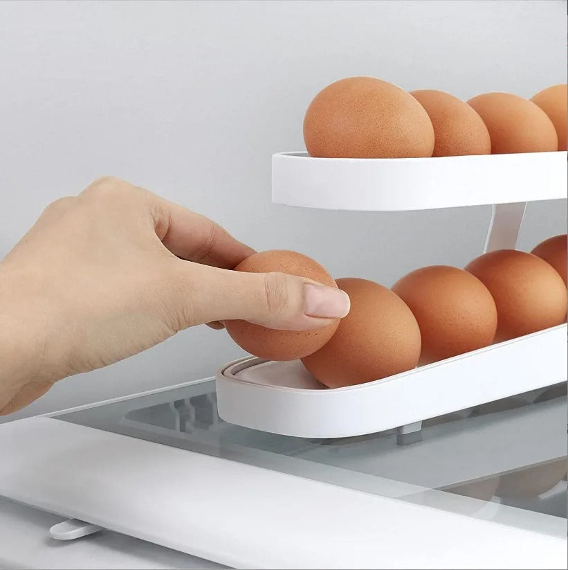 Globetrek° EggHolder: Automatisk Rulle Plassbesparende Eggedispenser