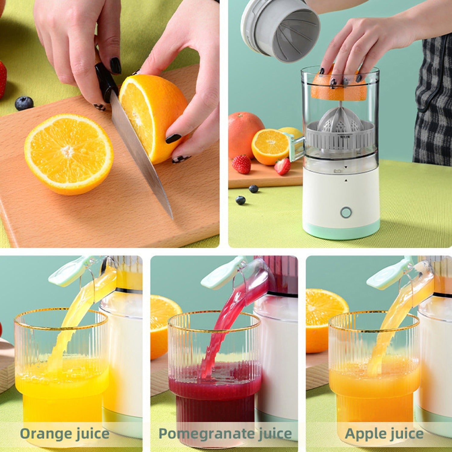 Globetrek° FruitJuicer: Bærbar Elektrisk Frukt Juicepresse