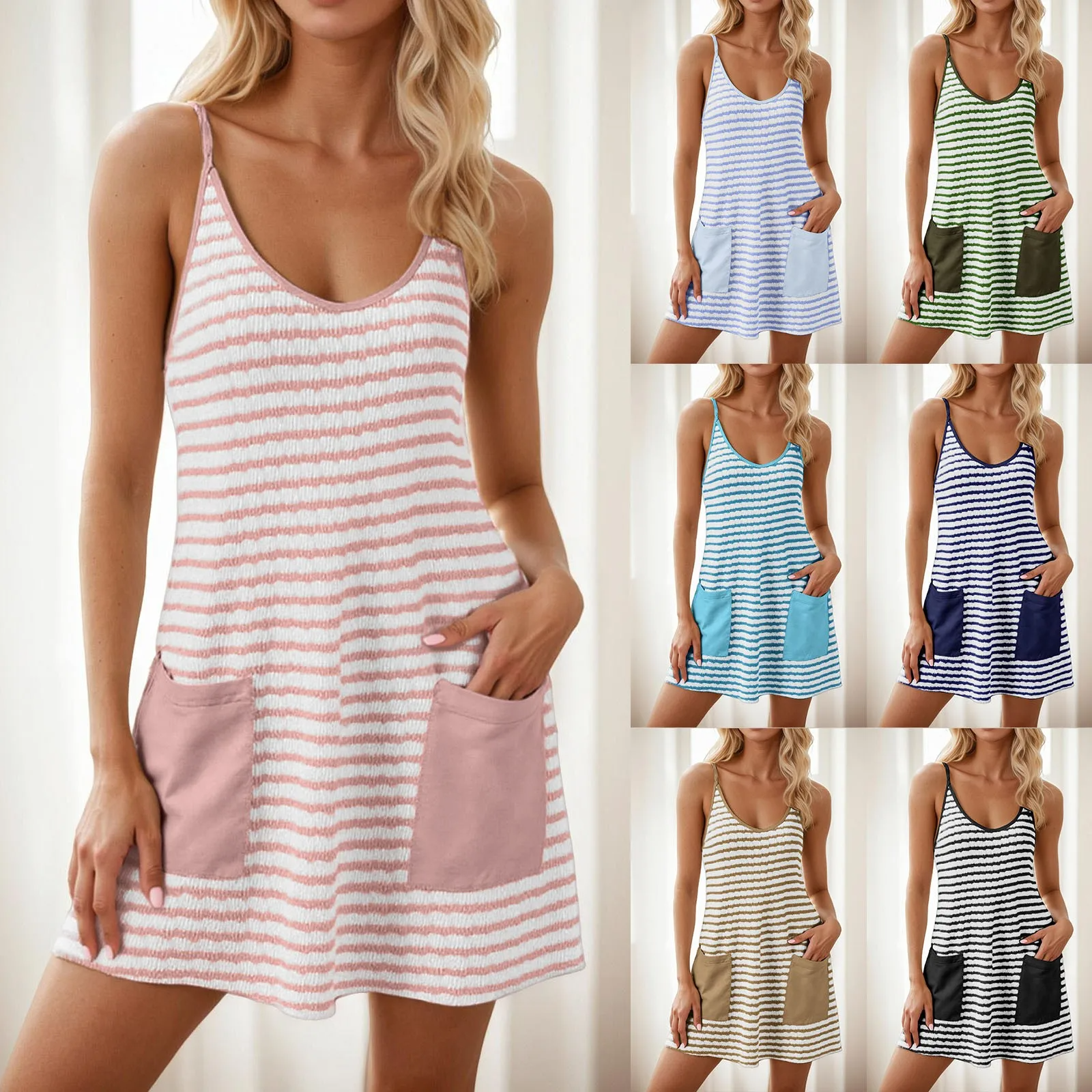 Icone™ DressShorts: Uformell Mini Kjole Uten Ermer Med Innebygde Shorts