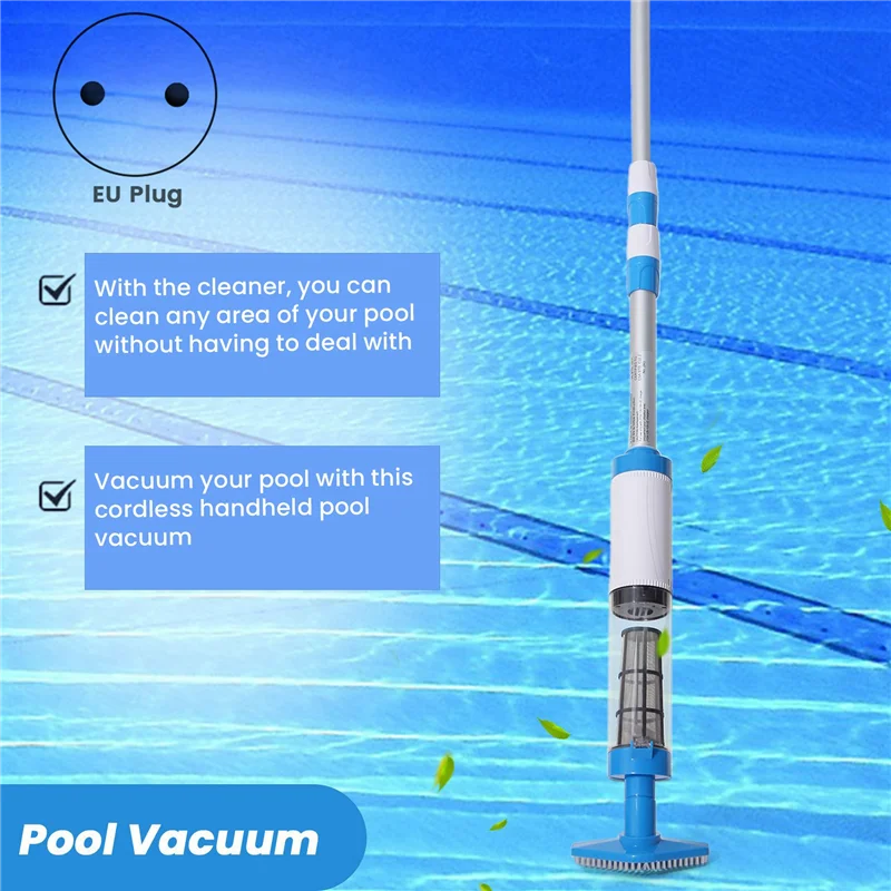 Cleaner Pro° PoolCleaner: Oppladbar Håndholdt Bassengstøvsuger