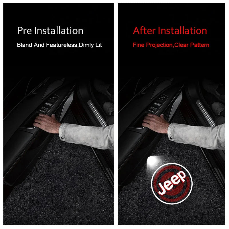 Ledsen™ WelcomeLight 1+1 GRATIS: Smart Laser Velkommen Lys Bil Dør Tilbehør