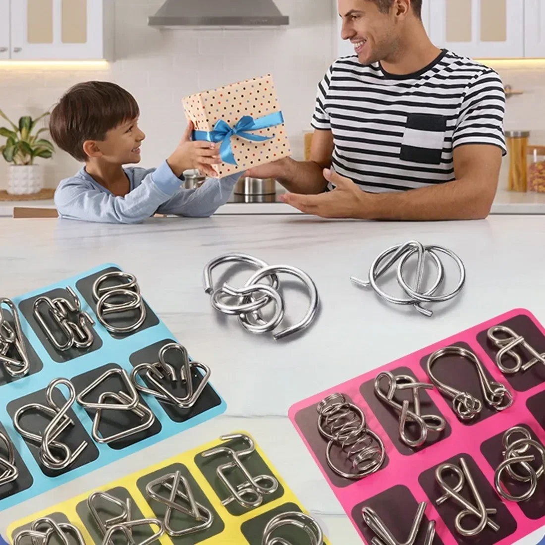 Kletshuts™ MetalPuzzles: Barn Hjerne Gåter Metall Puslespill Sett