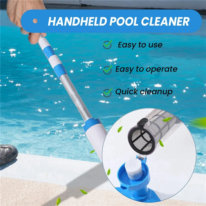 Cleaner Pro° PoolCleaner: Oppladbar Håndholdt Bassengstøvsuger