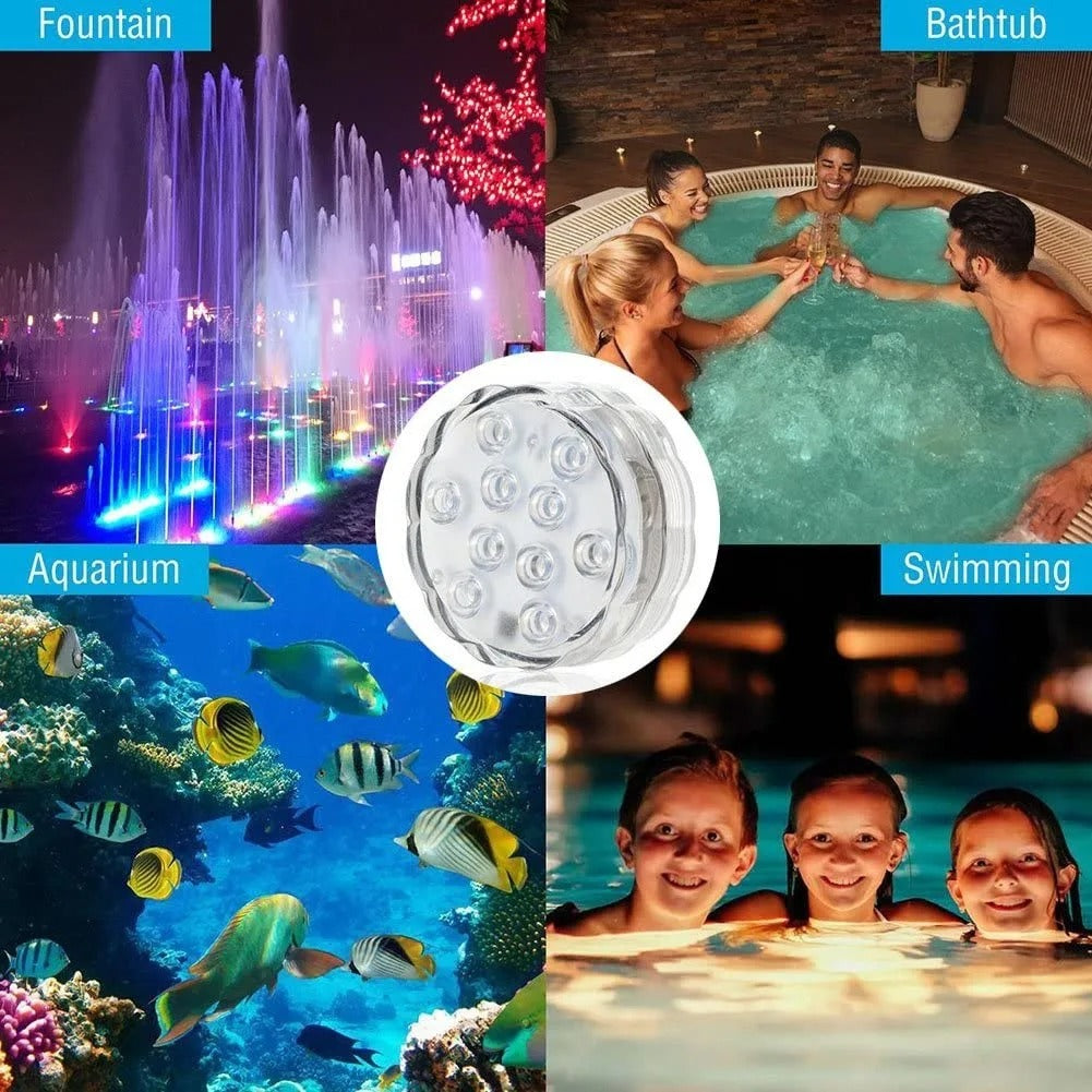 Ledsen™ PoolLights 1+1 GRATIS: Vanntette LED Basseng, Bade Og Fest Lys