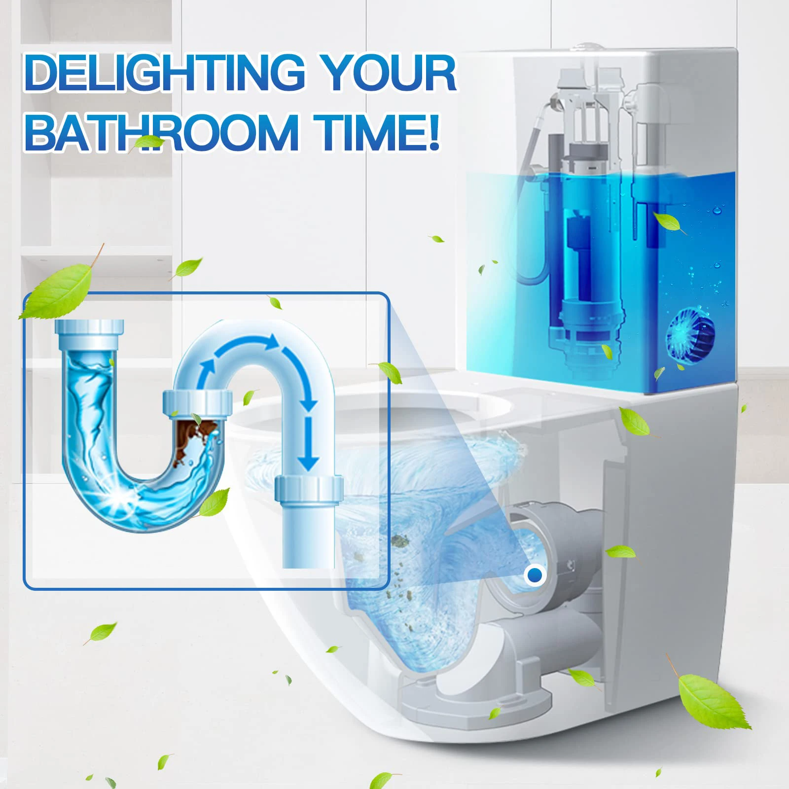 Cleaner Pro° ToiletTablets: Automatisk Drop-In Toalettrens Tabletter