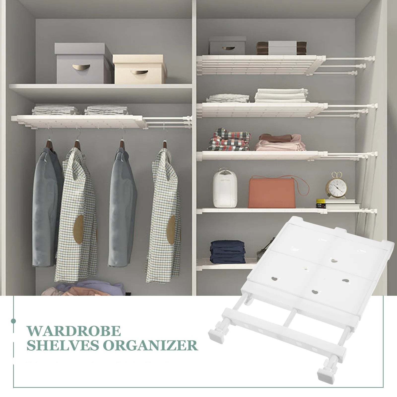 Globetrek° ExpandableShelf: Justerbar Oppbevaring Hylle