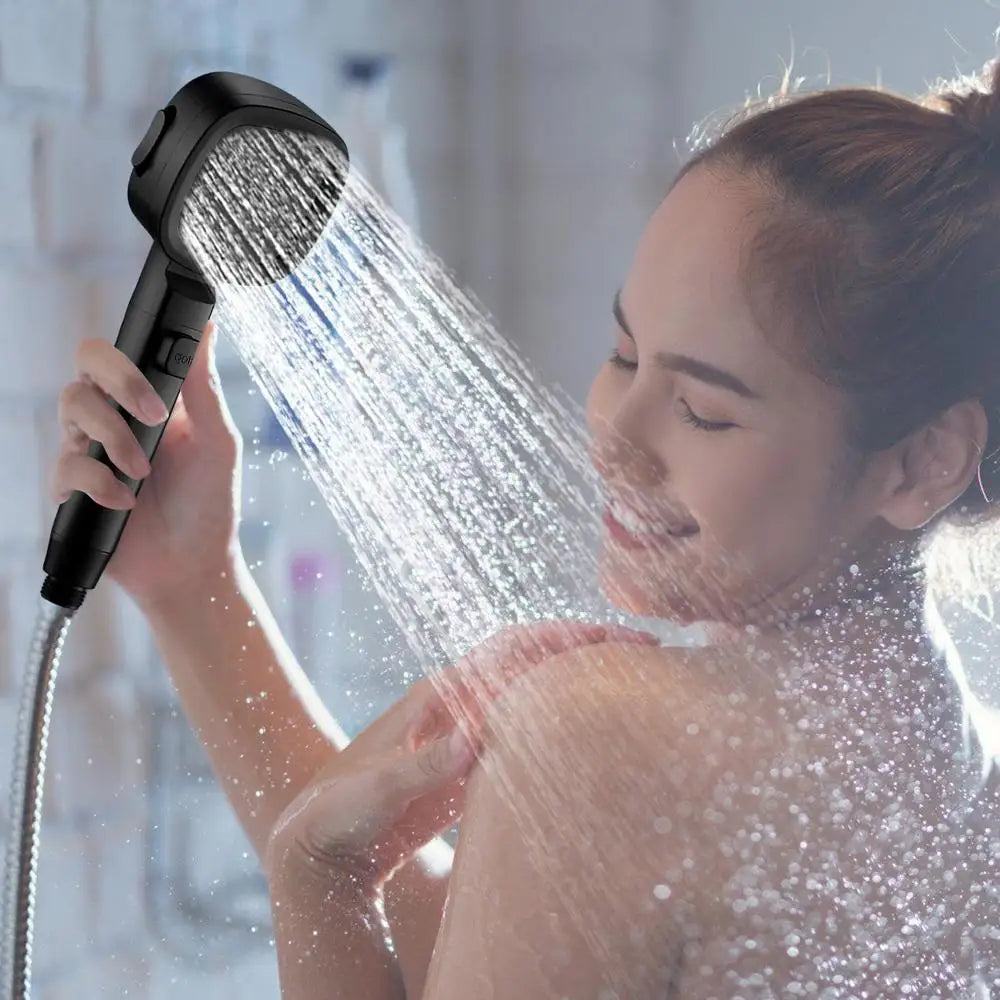 Borhe® HandyShower: 4 Moduser Pausbar Dusj Hodet