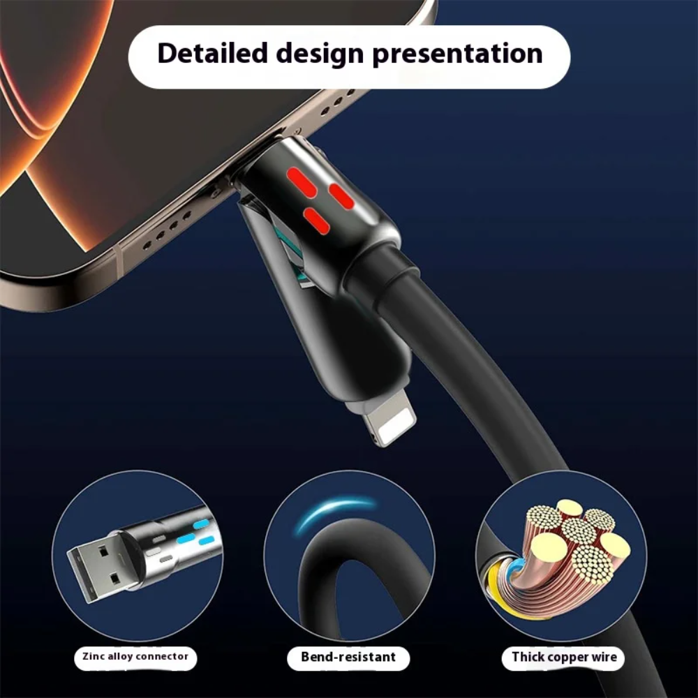 Globetrek° UniversalCable 1+1 GRATIS: Universell Smart Flere Ladekabel