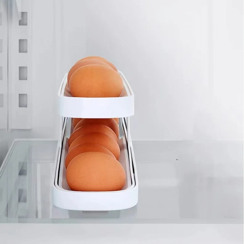 Globetrek° EggHolder: Automatisk Rulle Plassbesparende Eggedispenser