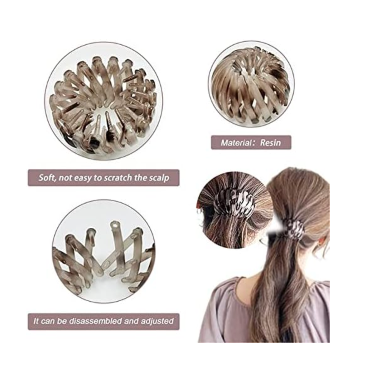 Rose® HairBun: Kvinner Lat Hår Bun Holder