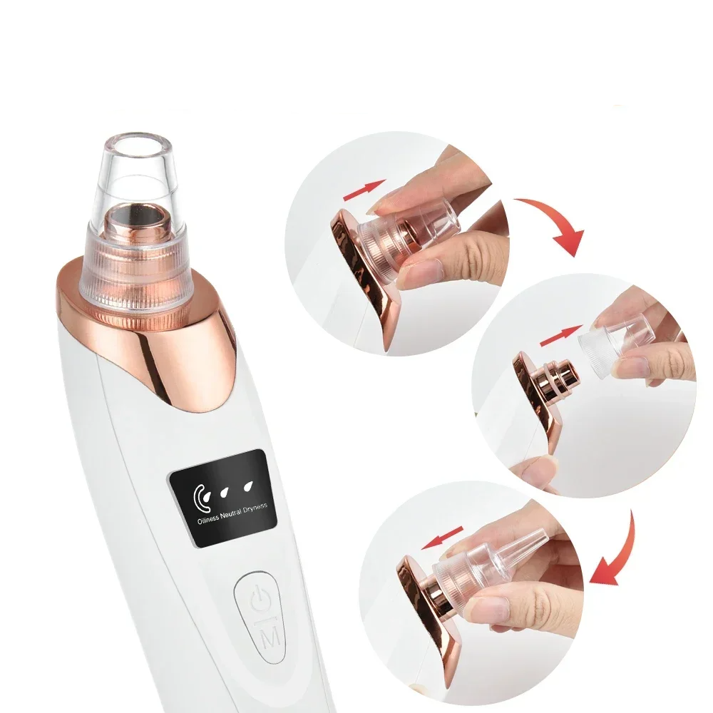 PoreRemover: Oppladbar Smart Hudormer, Hvite Hudormer Porer Fjerner Kit