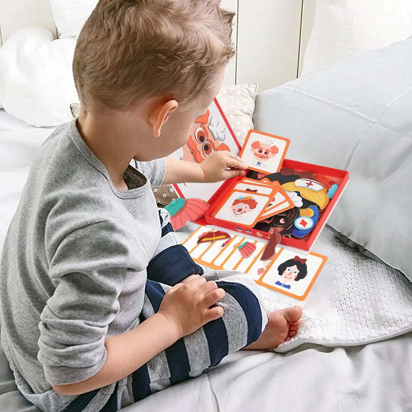 Kletshuts™ CharacterPuzzle: Interaktivt Endring Karakter Puslespill Spill Sett Leketøy