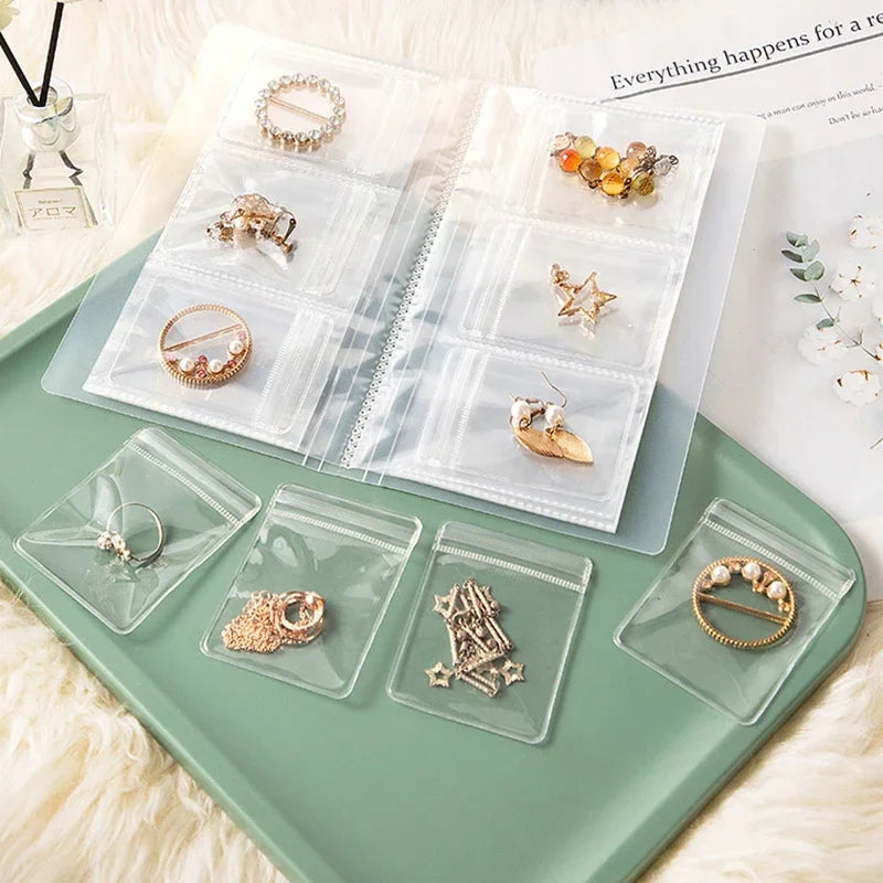 Jewelance™ JewelryBook: Transparent Smykker Oppbevaring Bok Sett