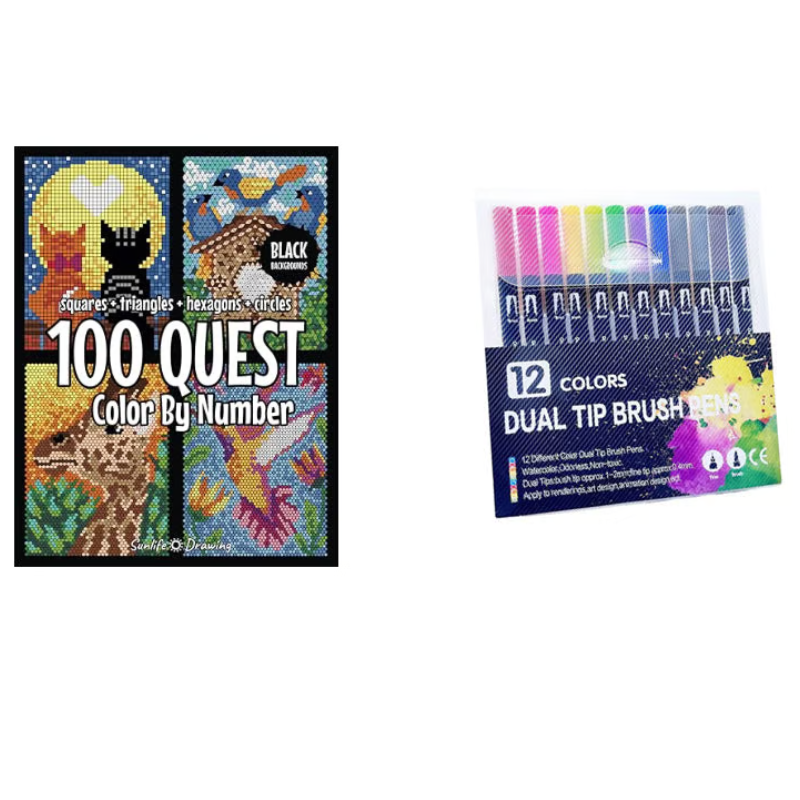 Kletshuts™ ColorQuest: 100 Quest Farge Av Tall Fargelegging Bok