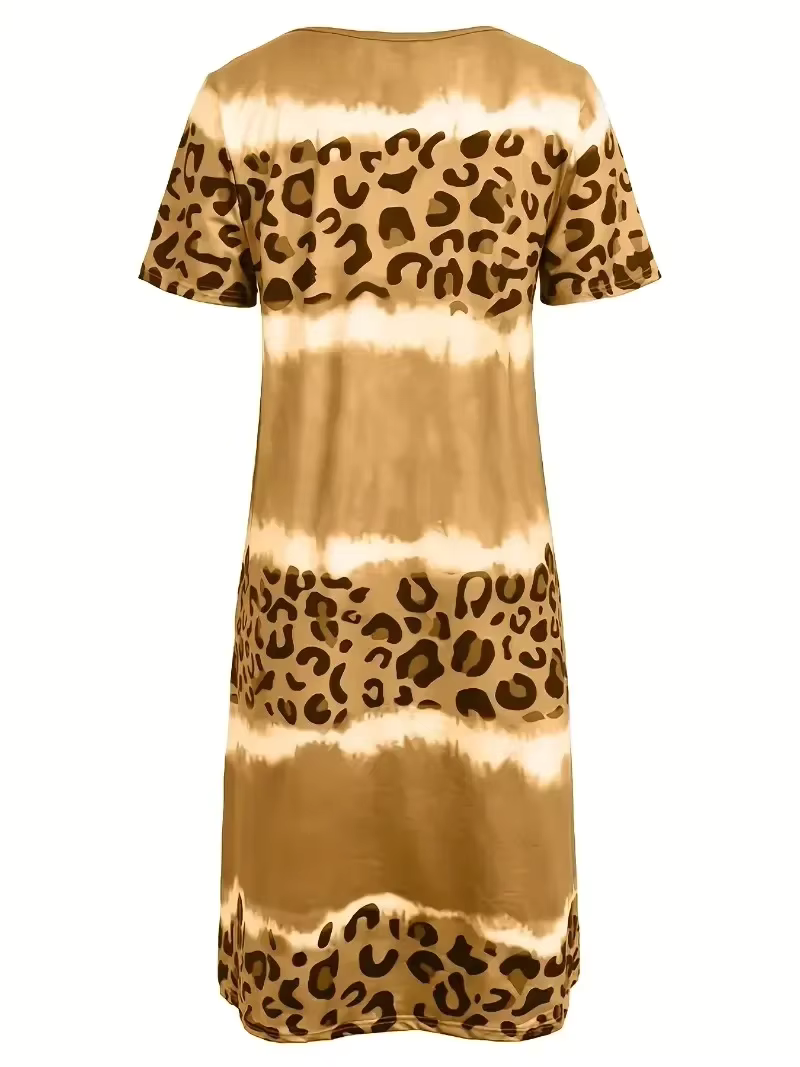 Icone™ LeopardDress: Kvinner Leopard Print Kjole