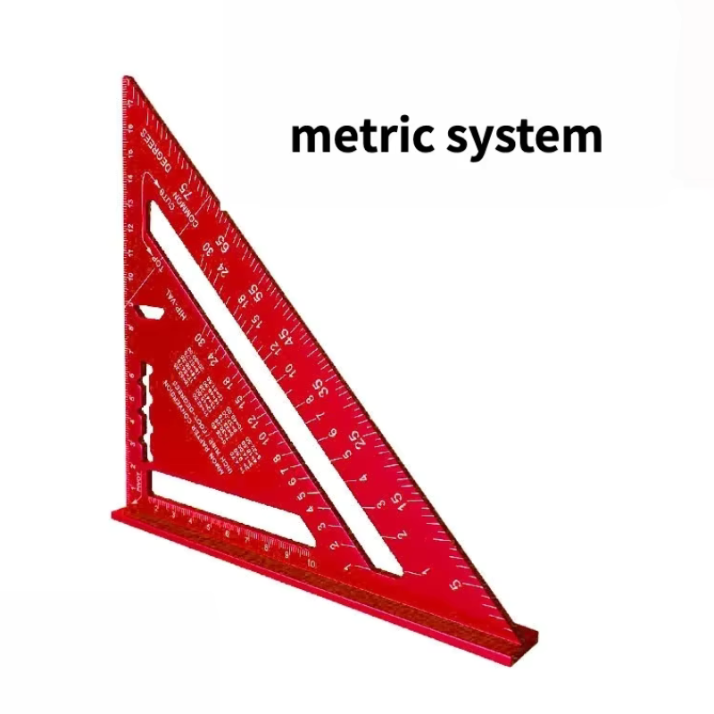 TriangleRuler - Aluminium Legering Triangel Linjal For Trebearbeiding