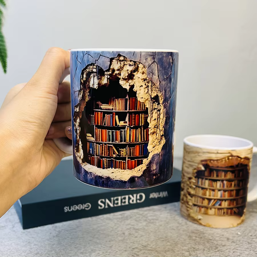 LibraryMug - 3D Bibliotekets Design Krus