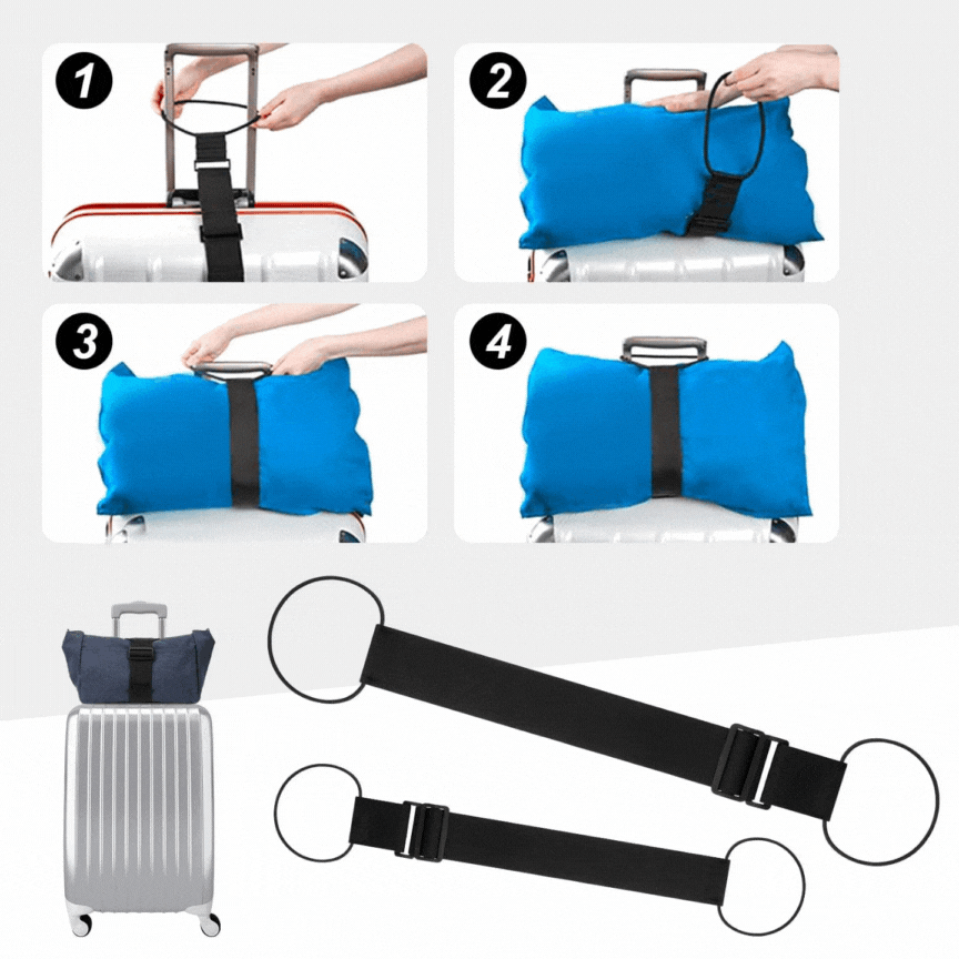 Icone™ LuggageBelt: Elastisk Festebelte for Bagasje