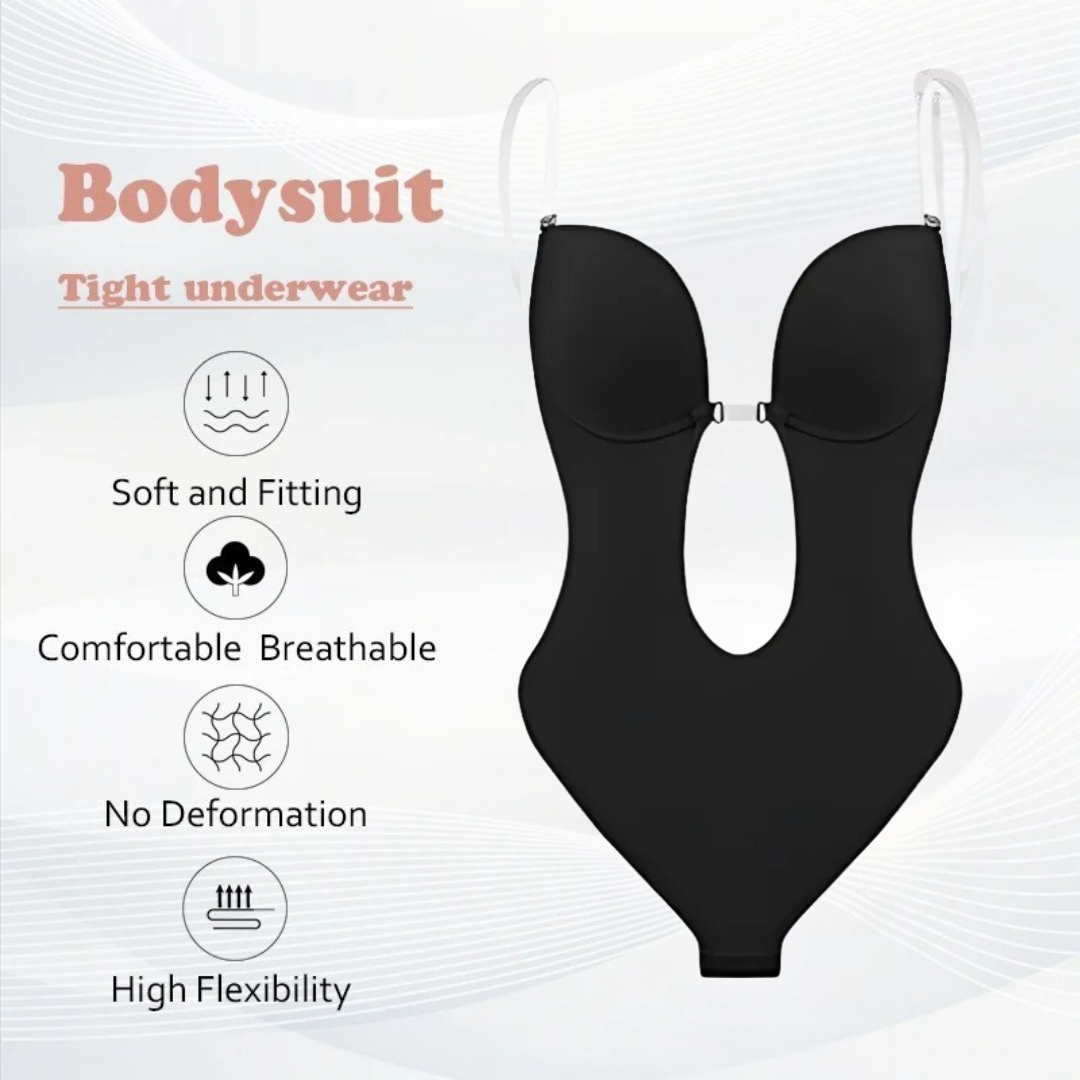 Icone™ SeamlessBodysuit: Lavt Snitt Sømløs Bodysuit Shapewear