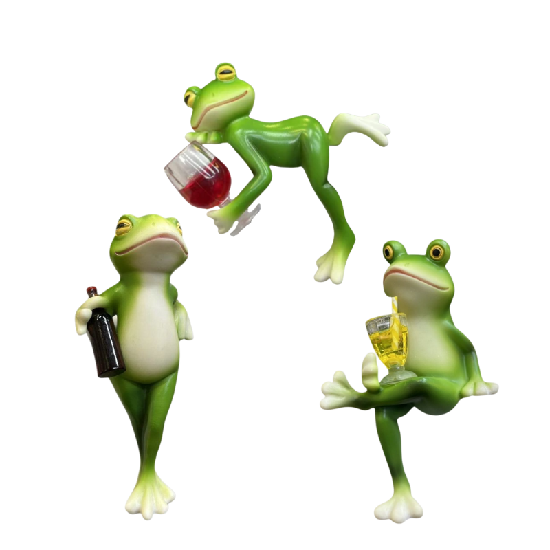 GardenOrnament: Søt Frosk Dekorasjon Hengende Gryte Kant Hage Ornament