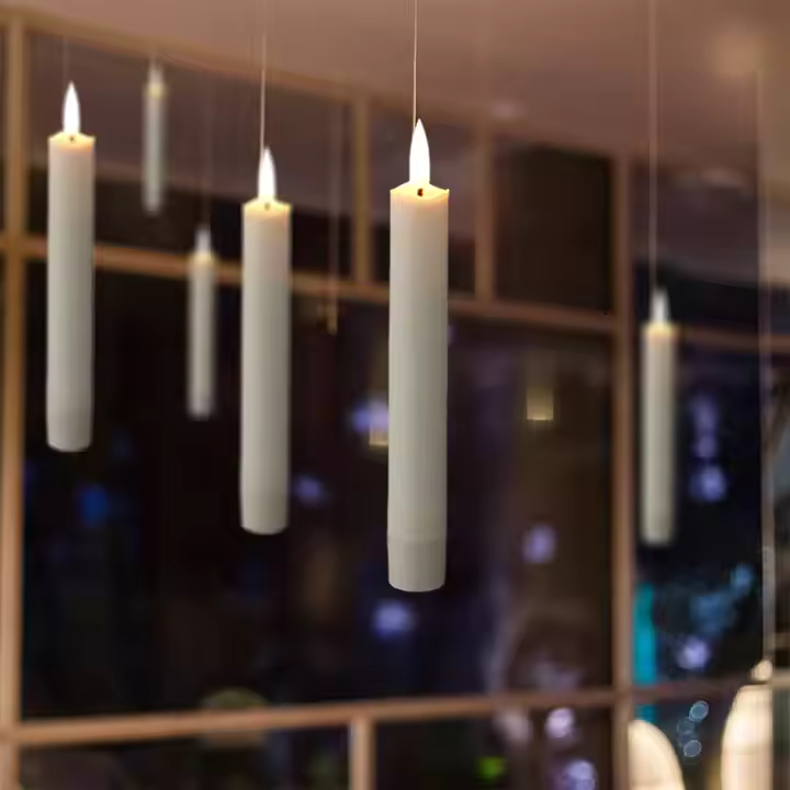 Ledsen™ FloatingCandles: Svevende LED Lys Med Stav Fjernkontroll