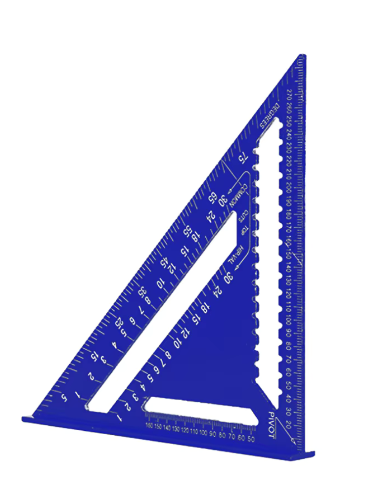 TriangleRuler - Aluminium Legering Triangel Linjal For Trebearbeiding