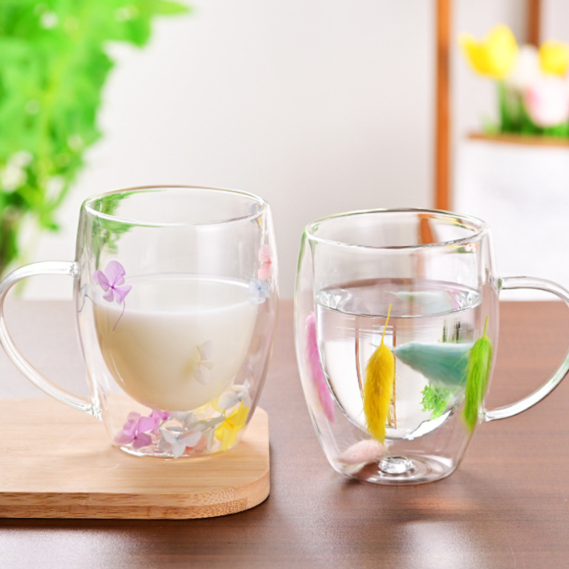 CrystalMug - Dobbelt Lagdelt Kreativ Glass Krus