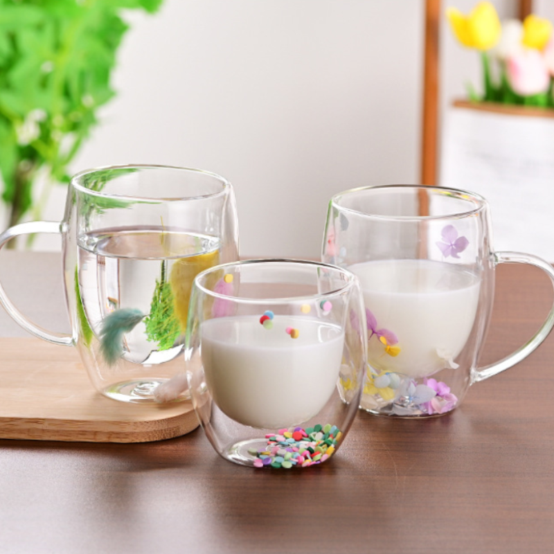 CrystalMug - Dobbelt Lagdelt Kreativ Glass Krus
